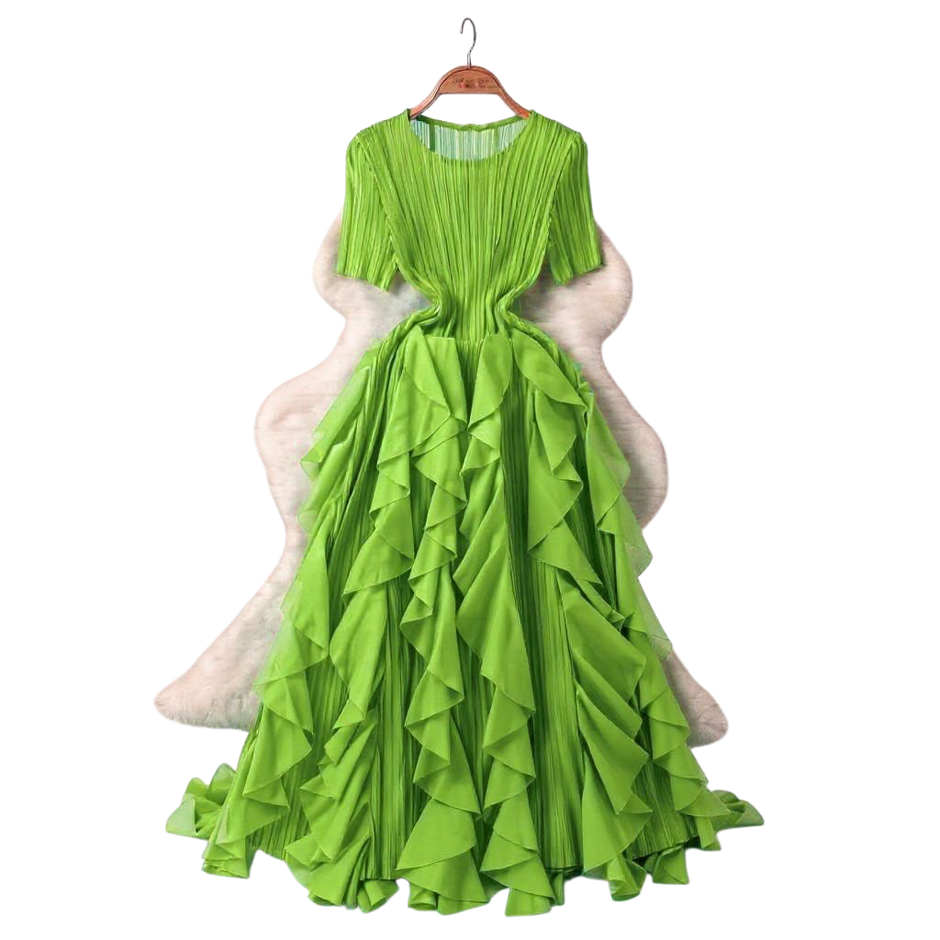 Ruffle Charm Mid Dress