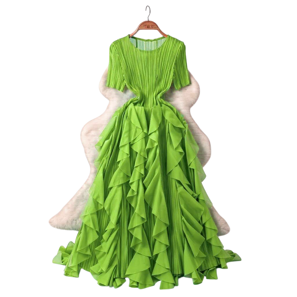 Ruffle Charm Mid Dress