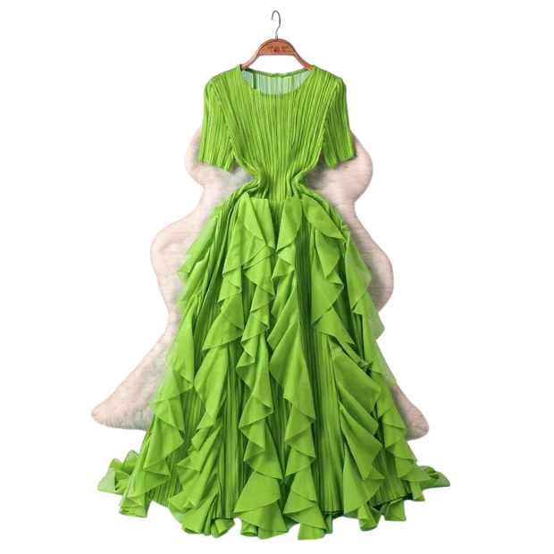Ruffle Charm Mid Dress